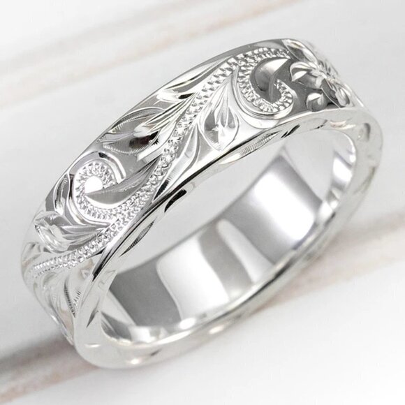 💝 Wholesale Fever CZ Beautiful Retro Carved Vintage Rings for Women, PD617 - Picture 5 of 9